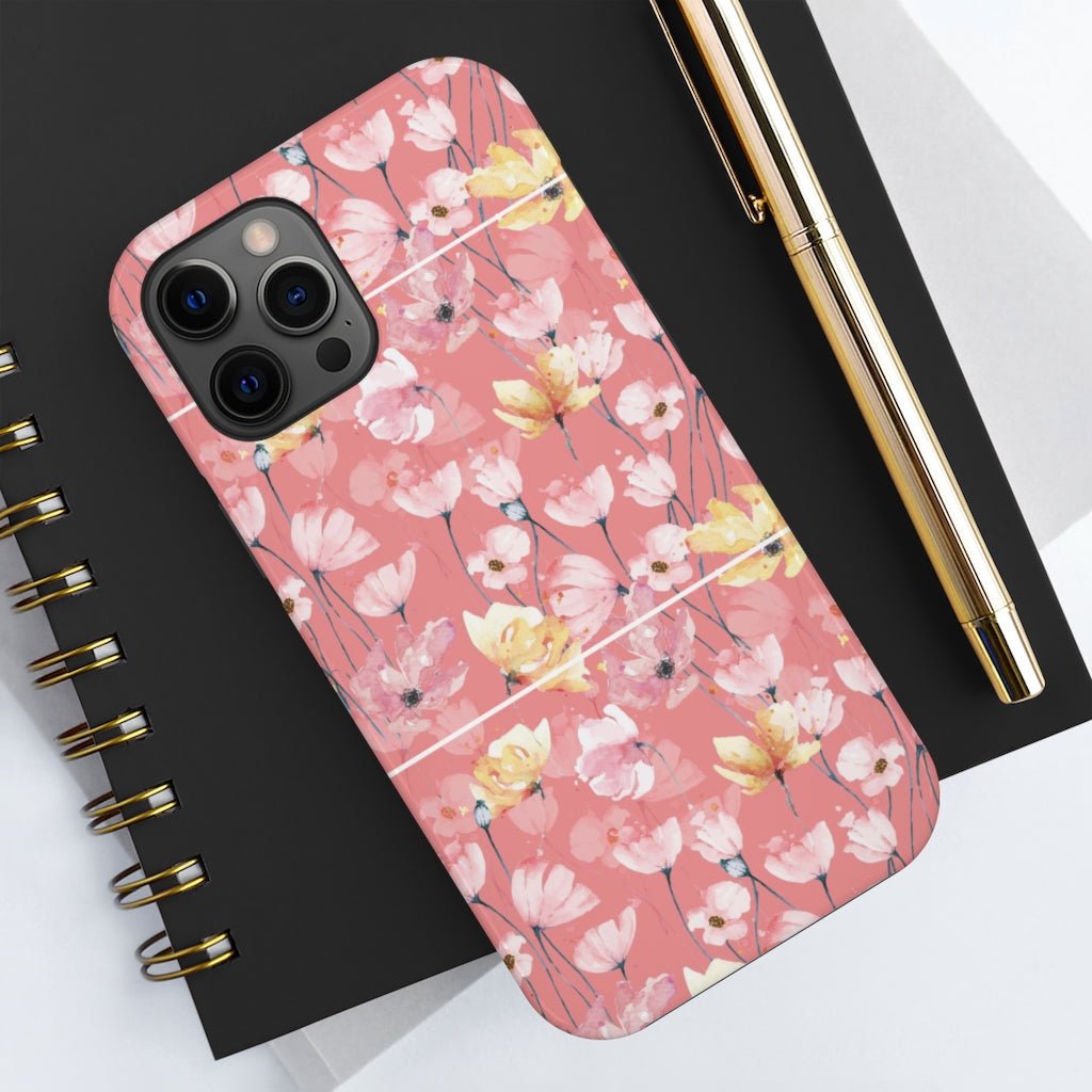 Pink Floral Tough Phone Case - Super-Cute & Impact Resistant for iPhones & Samsung - We Love Your Gift