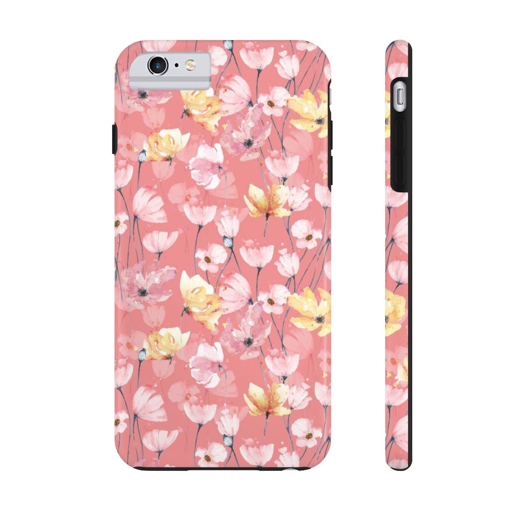 Pink Floral Tough Phone Case - Super-Cute & Impact Resistant for iPhones & Samsung - We Love Your Gift