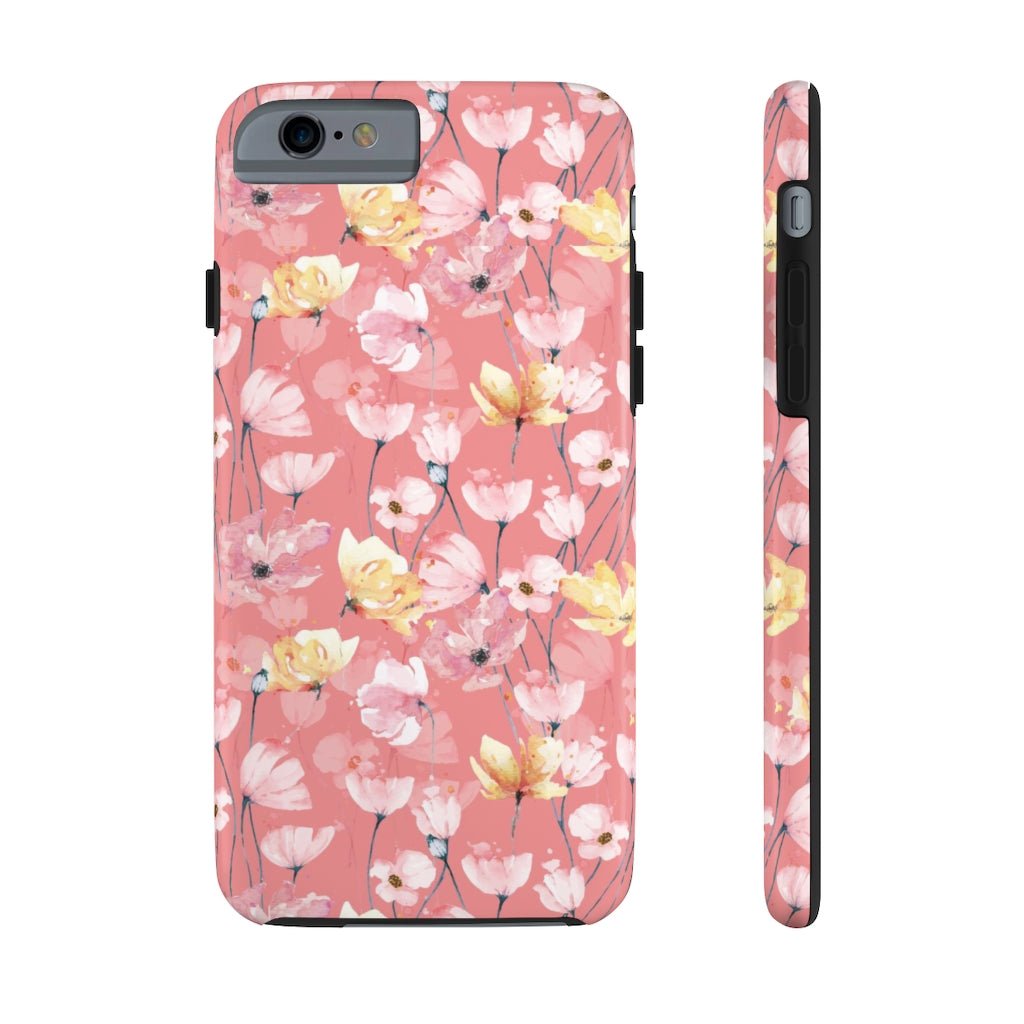 Pink Floral Tough Phone Case - Super-Cute & Impact Resistant for iPhones & Samsung - We Love Your Gift