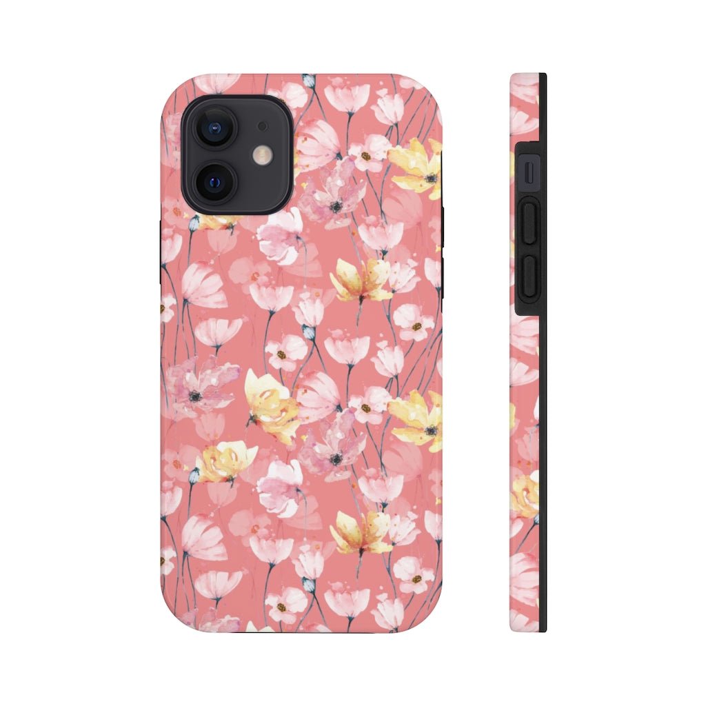 Pink Floral Tough Phone Case - Super-Cute & Impact Resistant for iPhones & Samsung - We Love Your Gift