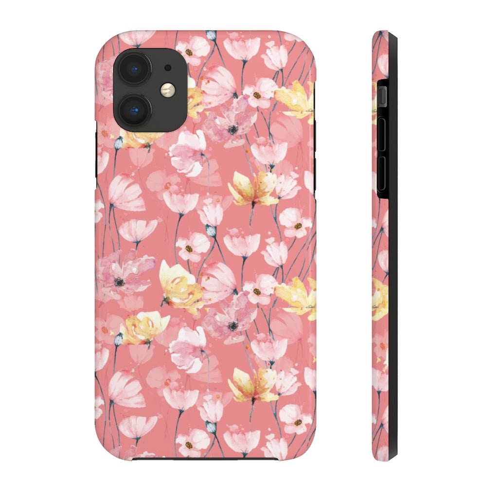 Pink Floral Tough Phone Case - Super-Cute & Impact Resistant for iPhones & Samsung - We Love Your Gift