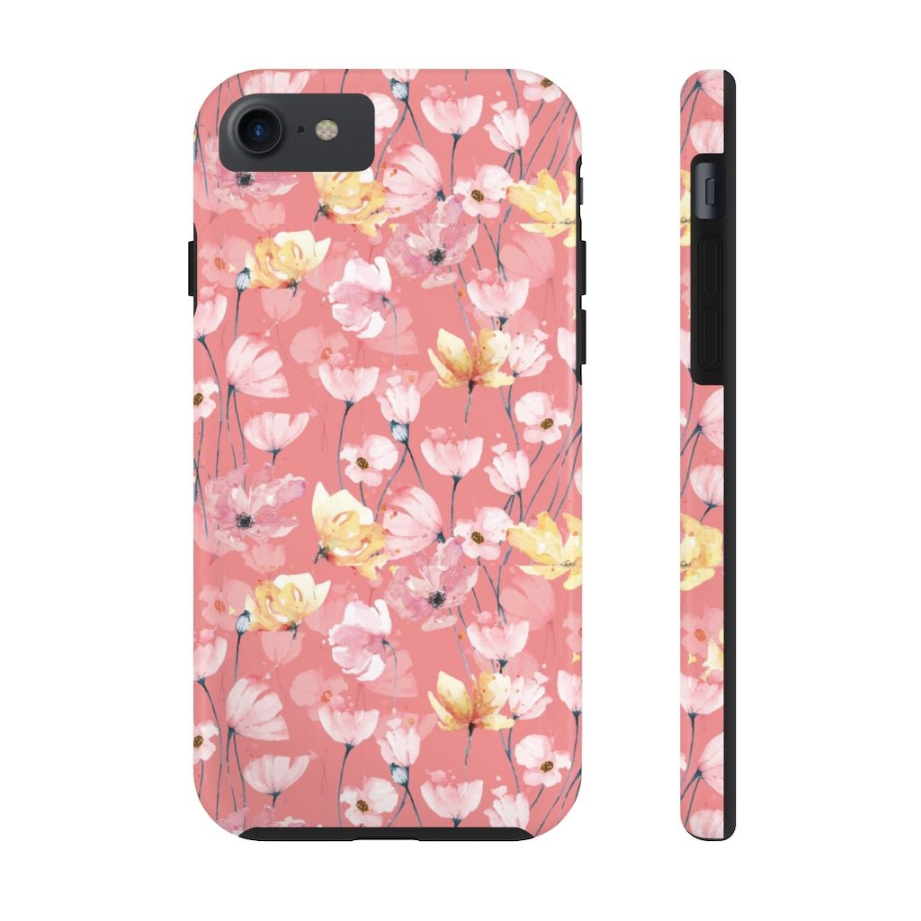 Pink Floral Tough Phone Case - Super-Cute & Impact Resistant for iPhones & Samsung - We Love Your Gift