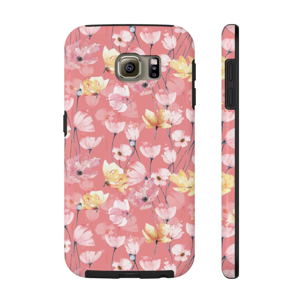 Pink Floral Tough Phone Case - Super-Cute & Impact Resistant for iPhones & Samsung - We Love Your Gift