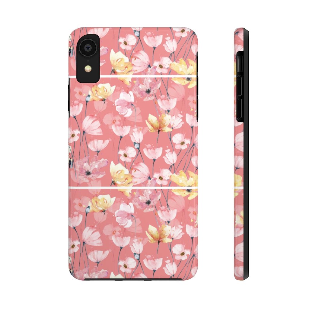 Pink Floral Tough Phone Case - Super-Cute & Impact Resistant for iPhones & Samsung - We Love Your Gift