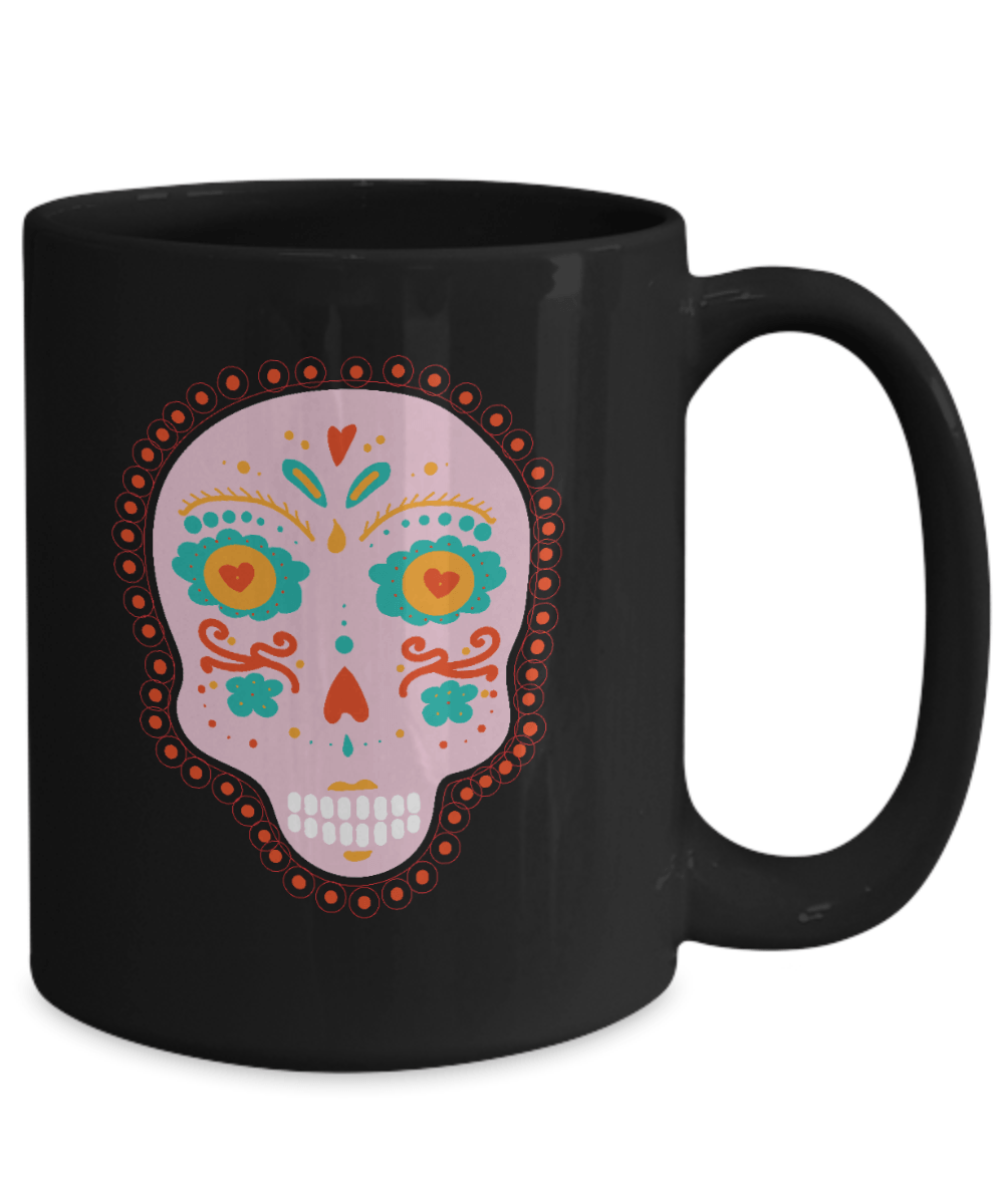 Pink Skull Black Mug - We Love Your Gift