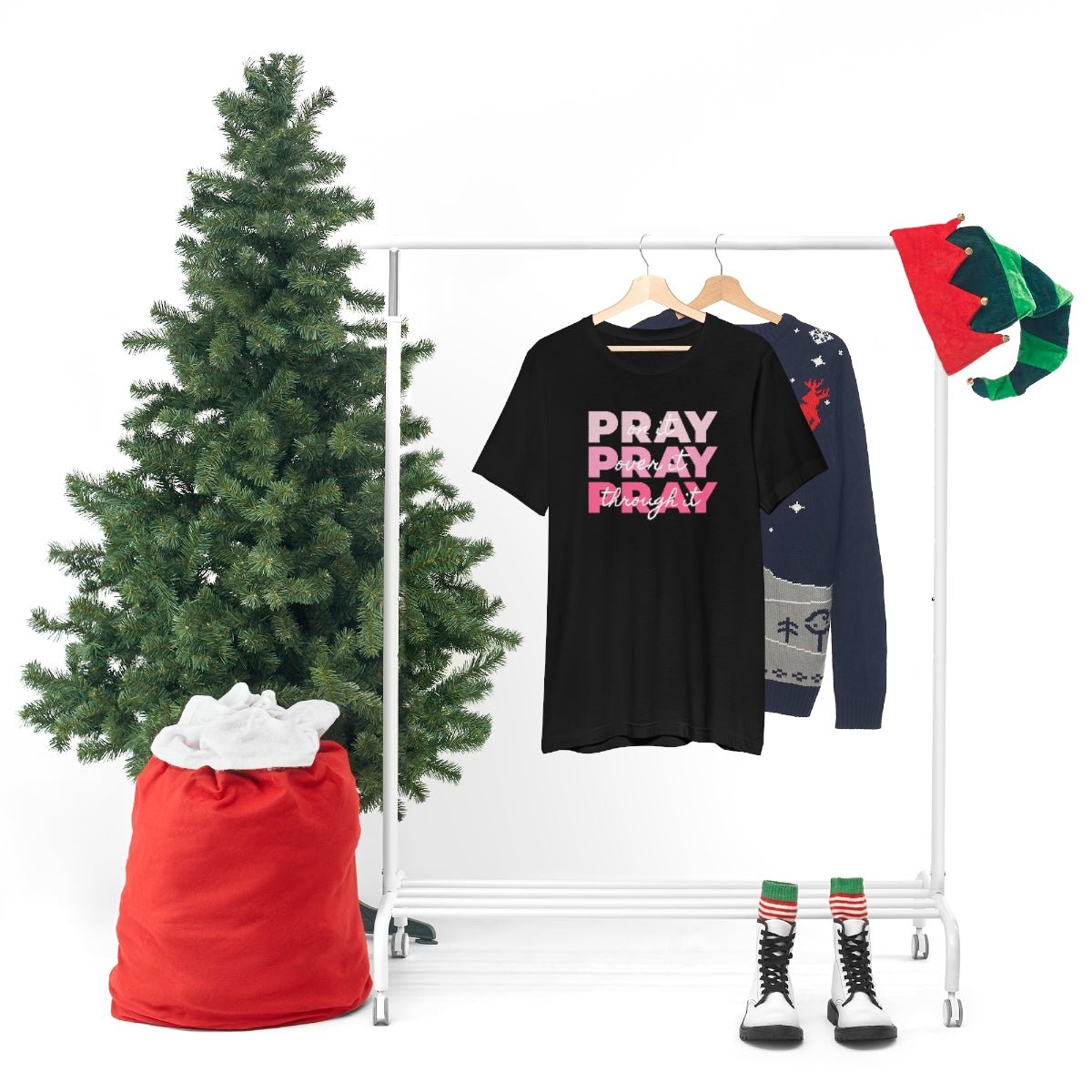 PRAY PRAY PRAY. Pray On It Pray Over It Pray Through It Tshirt - We Love Your Gift