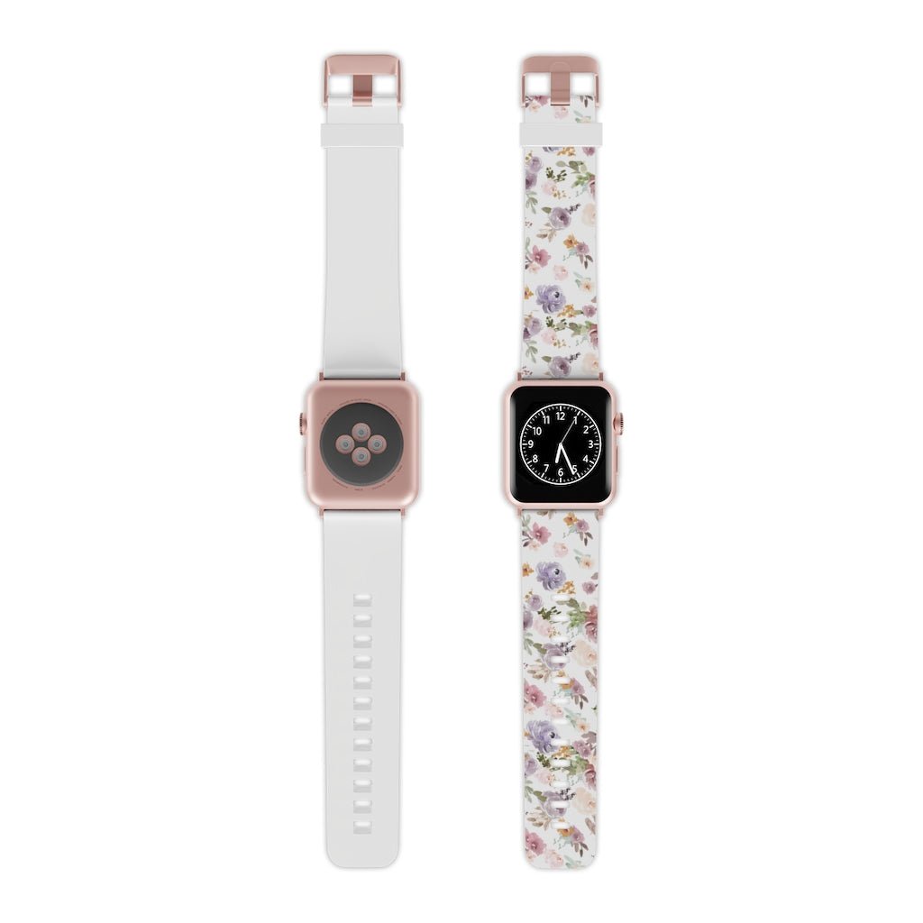 Purple Flowers Apple Watch Band - We Love Your Gift