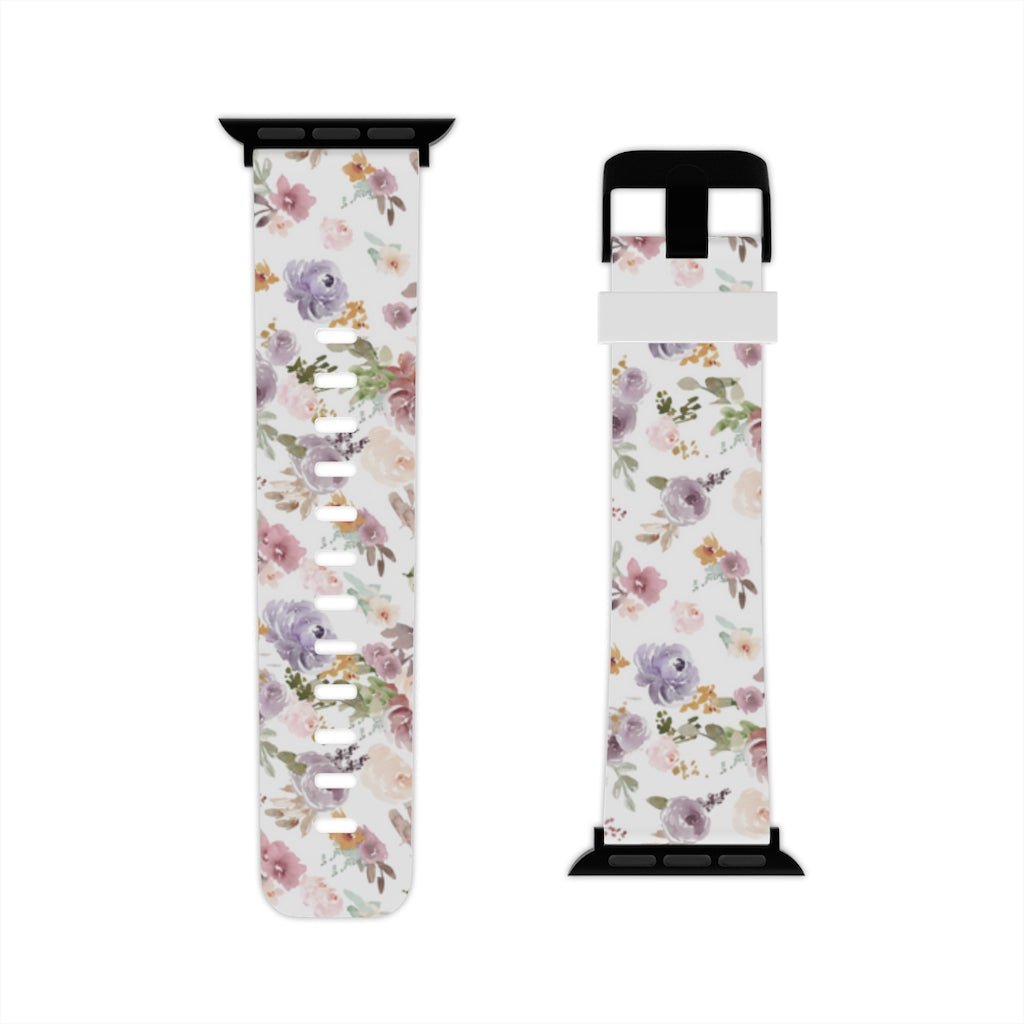 Purple Flowers Apple Watch Band - We Love Your Gift