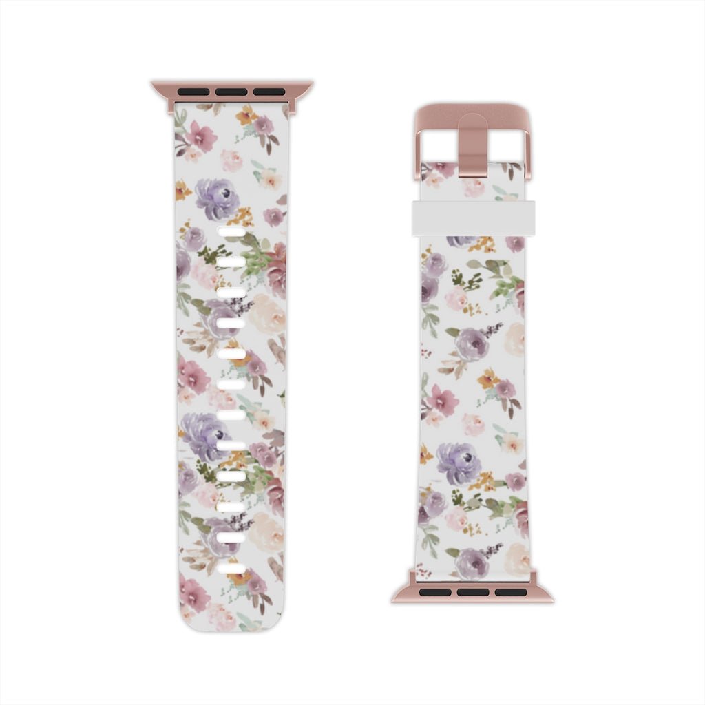 Purple Flowers Apple Watch Band - We Love Your Gift