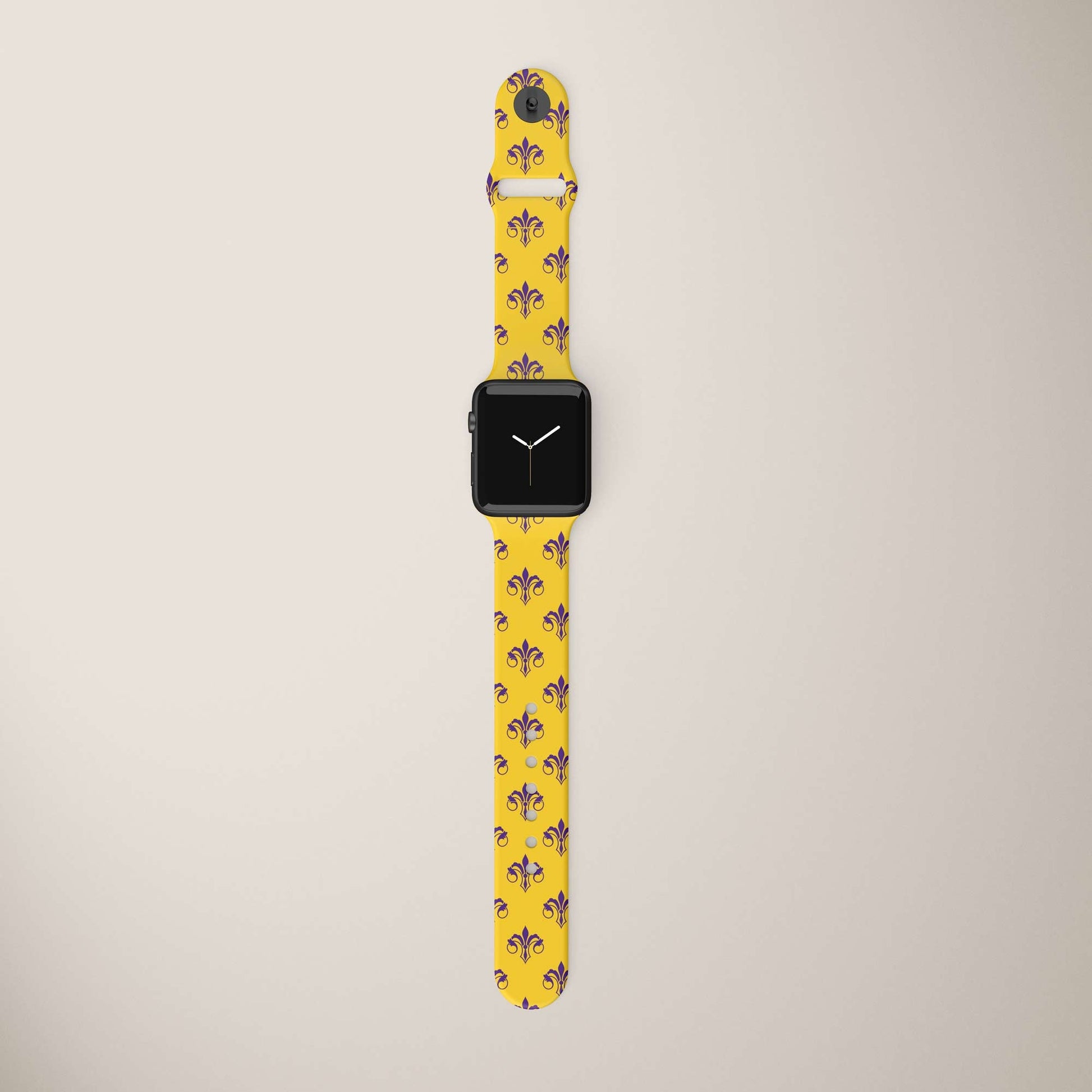 Purple & Gold Fleur De Lis Apple Watch Band - We Love Your Gift