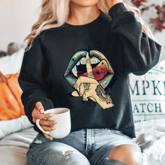 Vampire Lips Sweatshirt for Fall