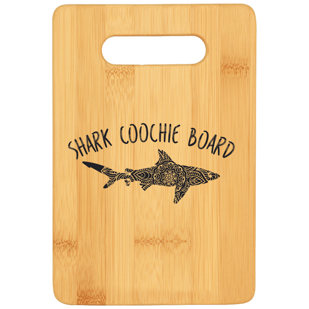 Shark Coochie Board Cutting Board with Handle v2 - We Love Your Gift