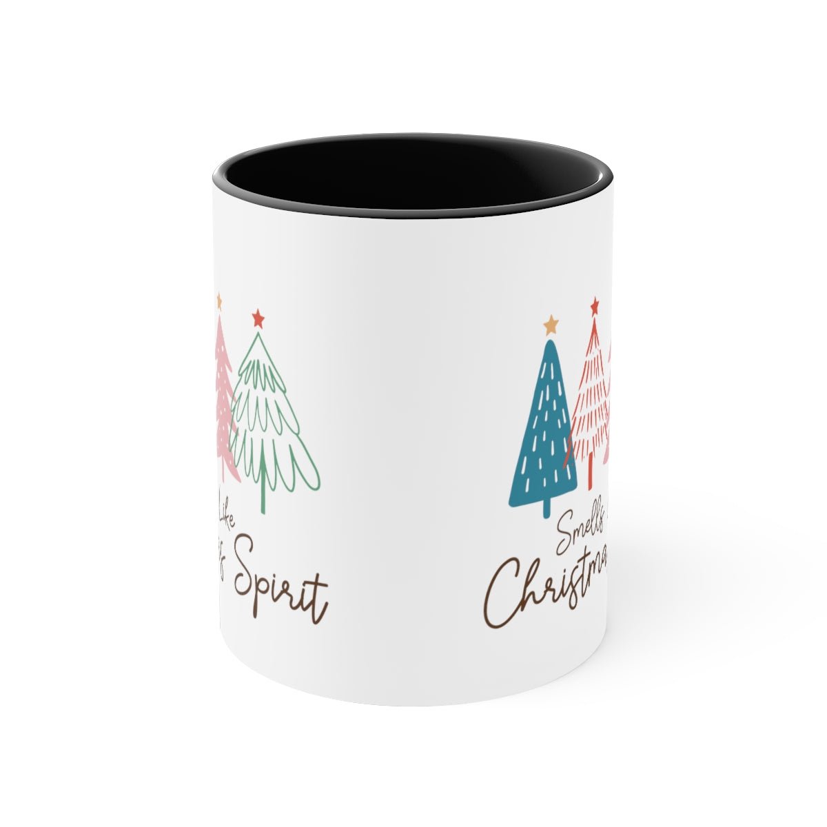 Smells Like Christmas Spirit - Color Handled Funny Mug - We Love Your Gift
