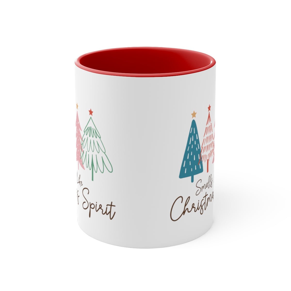 Smells Like Christmas Spirit - Color Handled Funny Mug - We Love Your Gift