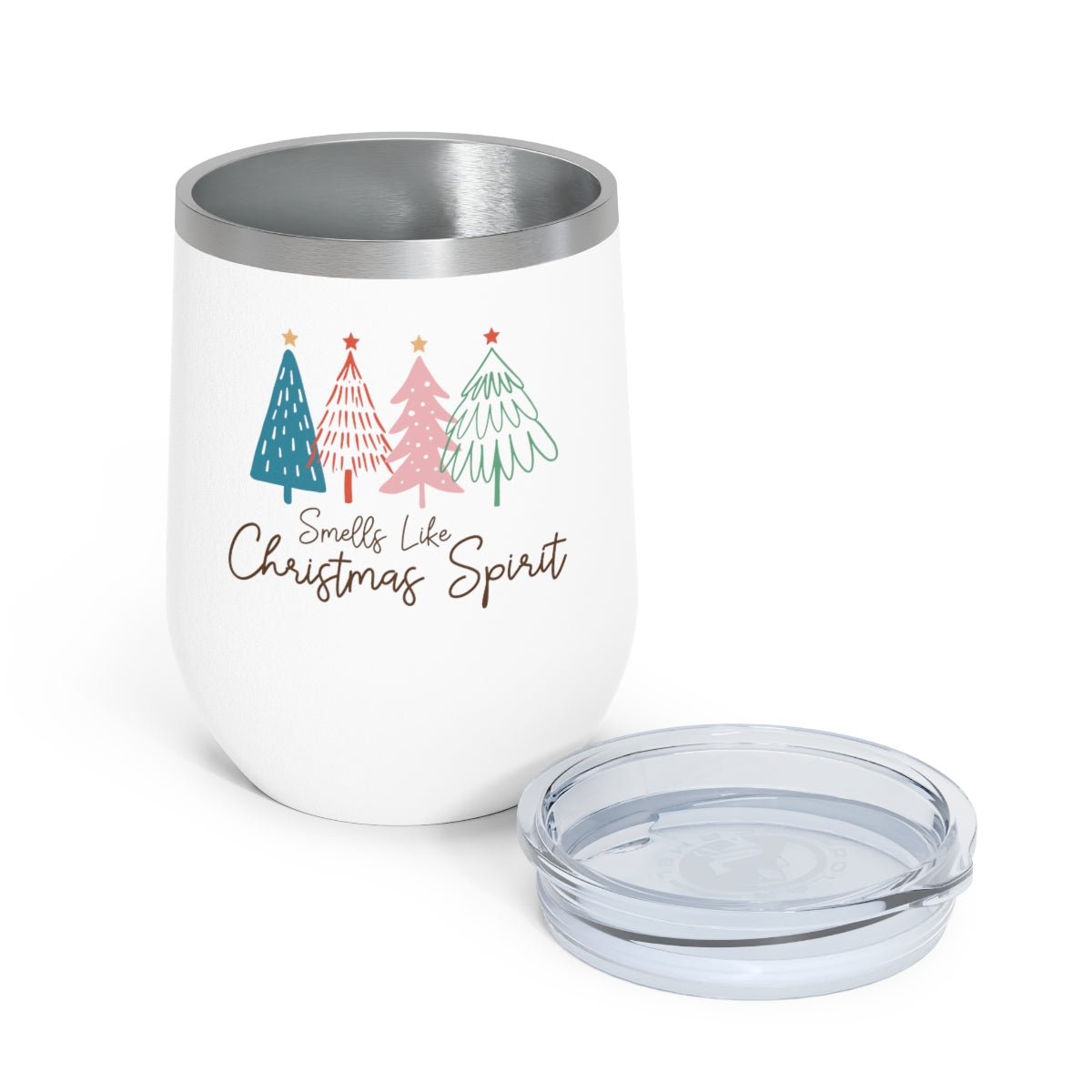 Smells Like Christmas Spirit - Holiday 12oz Insulated Wine Tumbler - We Love Your Gift