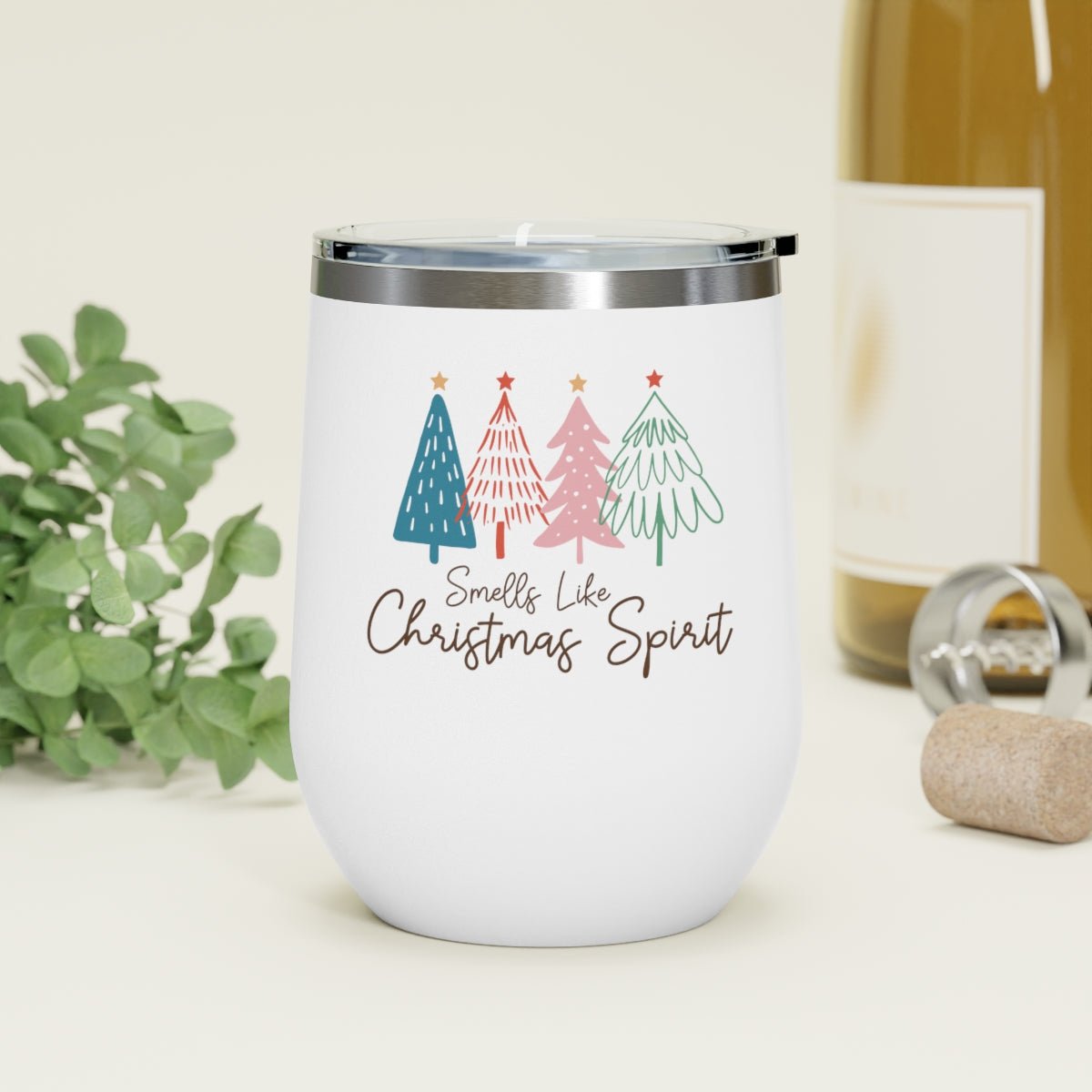 Smells Like Christmas Spirit - Holiday 12oz Insulated Wine Tumbler - We Love Your Gift