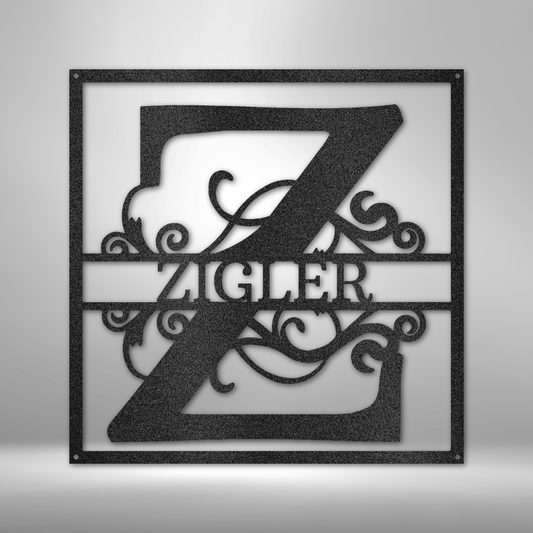 Square Monogram Metal Art Sign Home Decor - We Love Your Gift