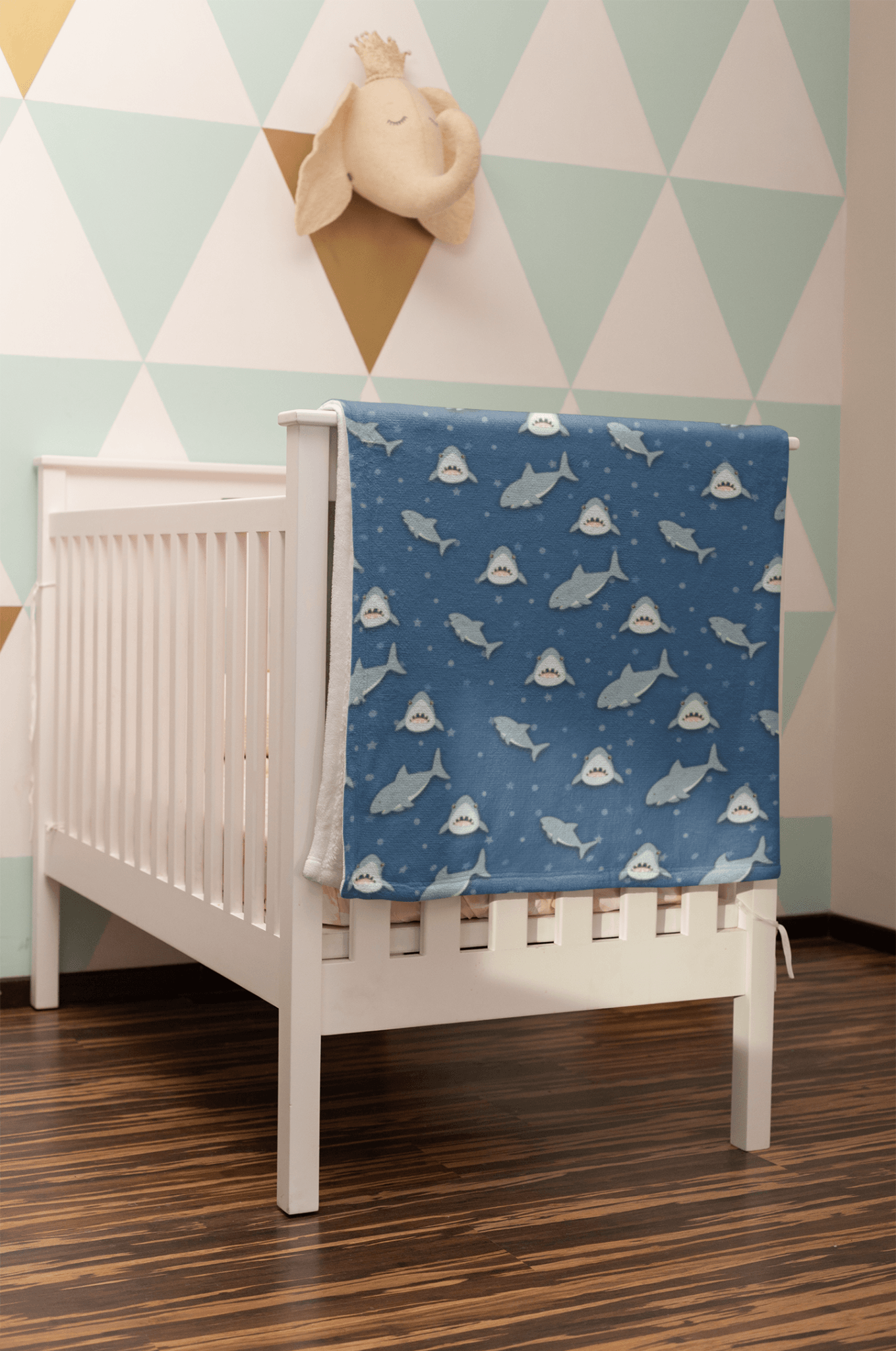 Swimming Sharks Minky Blankets - We Love Your Gift