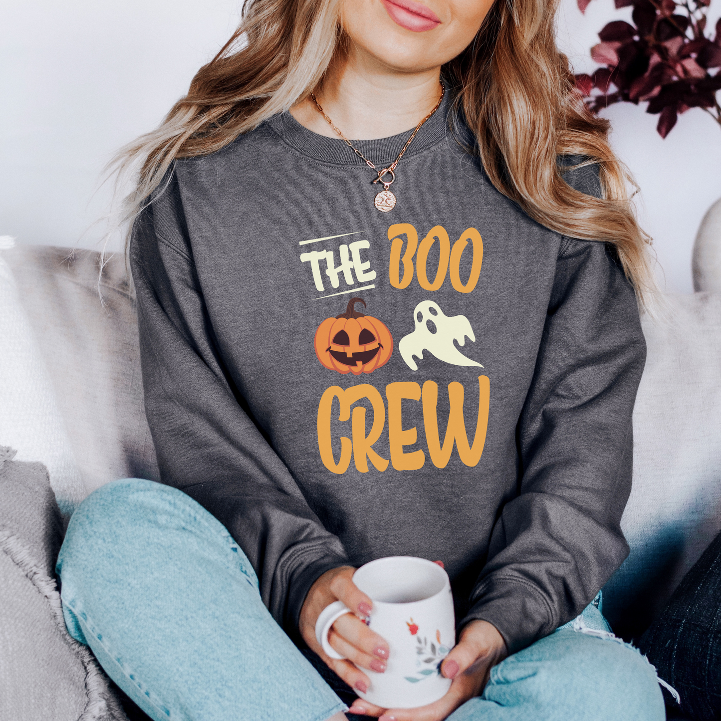 The BOO Crew Sweatshirt Print for Fall