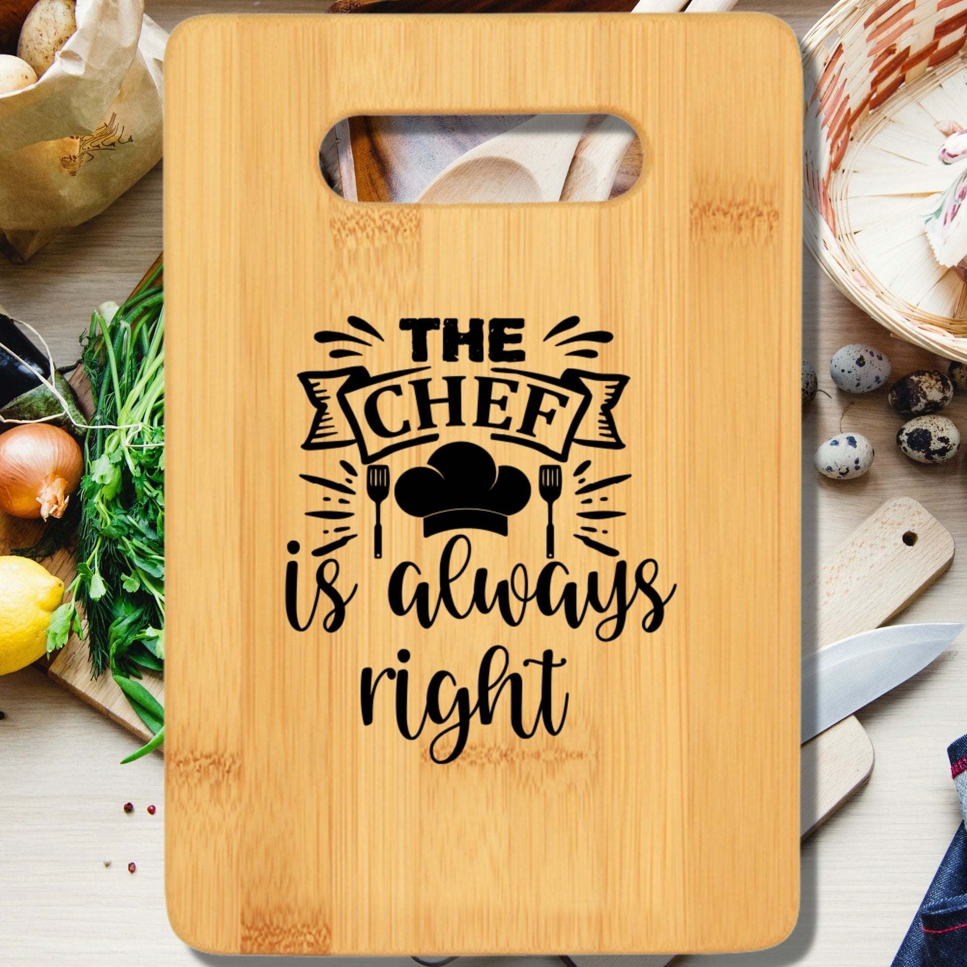 The Chef is Always Right Cutting Board - We Love Your Gift