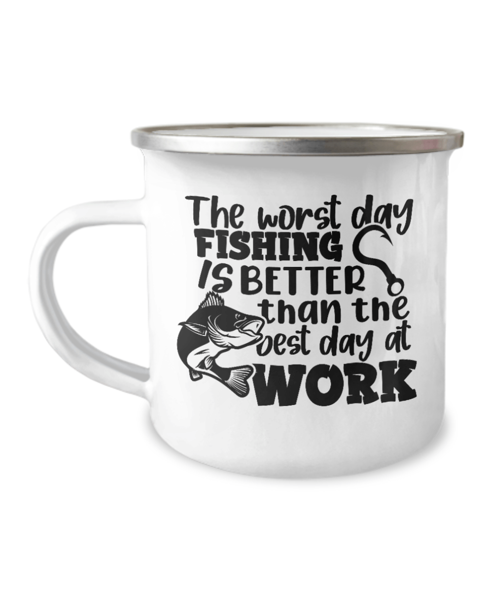 The Worst Day Fishing Is Better Than The Best Day At Work Camper Mug - We Love Your Gift