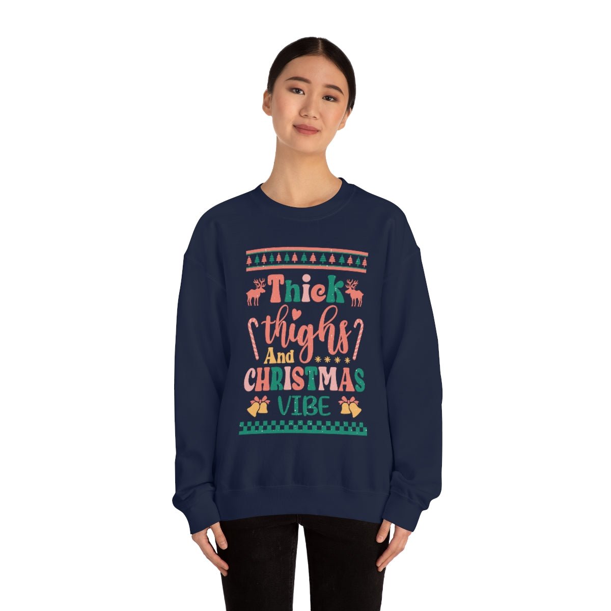 Thick Thighs & Christmas Vibe Ugly Christmas Sweater - We Love Your Gift