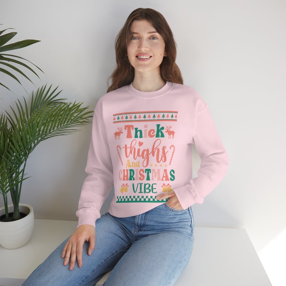 Thick Thighs & Christmas Vibe Ugly Christmas Sweater - We Love Your Gift