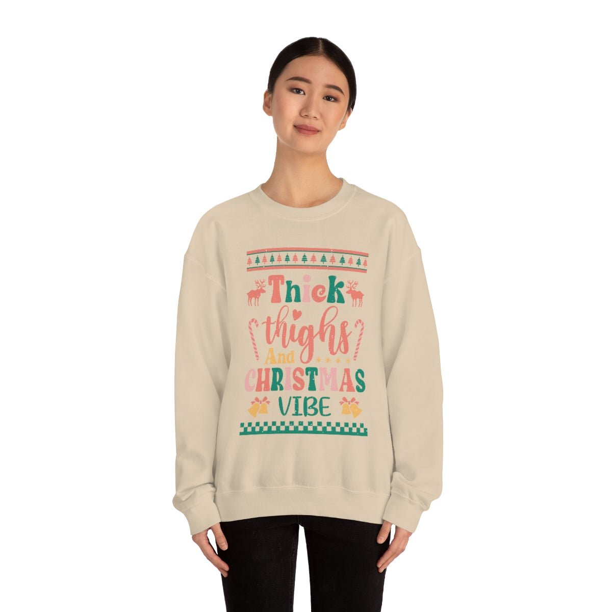 Thick Thighs & Christmas Vibe Ugly Christmas Sweater - We Love Your Gift