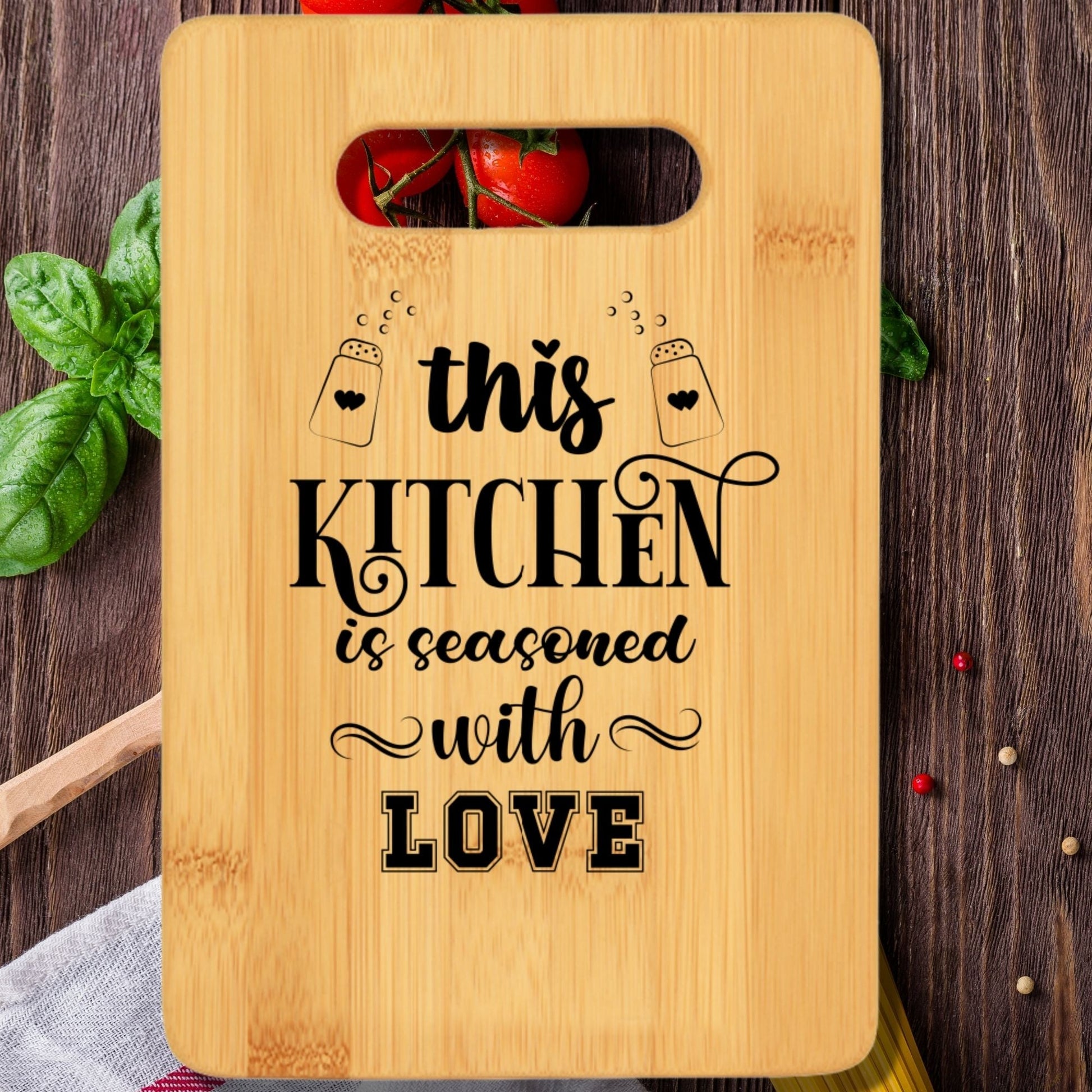 This Kitchen is Seasoned With Love Cutting Board - We Love Your Gift