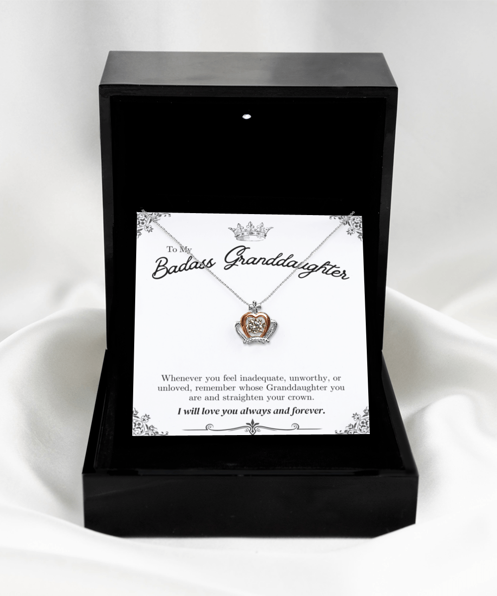 To My Badass Granddaughter - Crown Necklace - We Love Your Gift