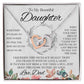 To My Beautiful Daughter from Dad - Interlocking Hearts Necklace - Pink - We Love Your Gift