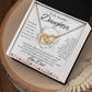 To My Beautiful Daughter from Dad - Interlocking Hearts Necklace - Spring Flowers - We Love Your Gift