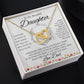 To My Beautiful Daughter from Dad - Interlocking Hearts Necklace - Spring Flowers - We Love Your Gift