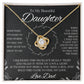To My Beautiful Daughter from Dad - Love Knot Necklace - Black and White - We Love Your Gift