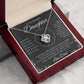 To My Beautiful Daughter from Dad - Love Knot Necklace - Black and White - We Love Your Gift