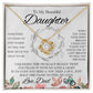 To My Beautiful Daughter from Dad - Love Knot Necklace - Pink - We Love Your Gift