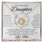 To My Beautiful Daughter from Mom - Love Knot Necklace - Spring Flowers - We Love Your Gift
