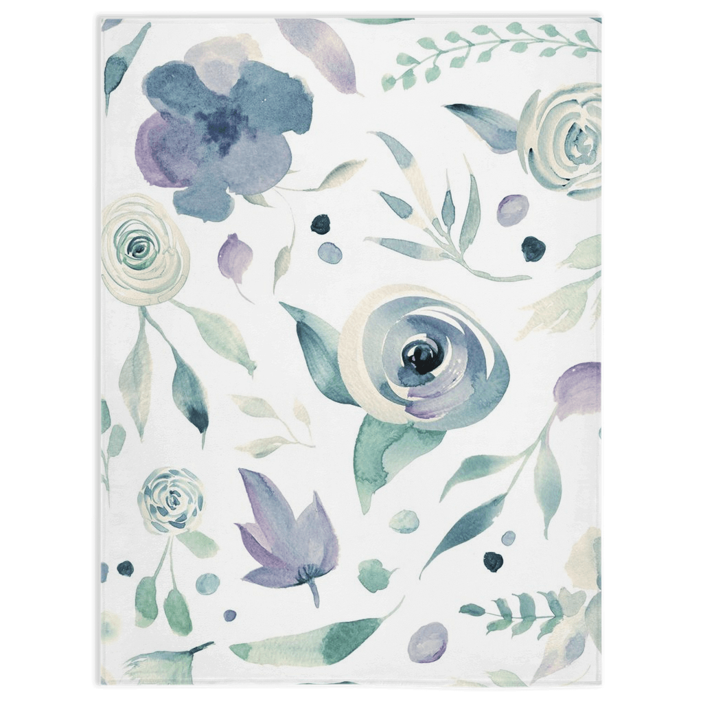 Watercolor Floral Minky Blankets - We Love Your Gift