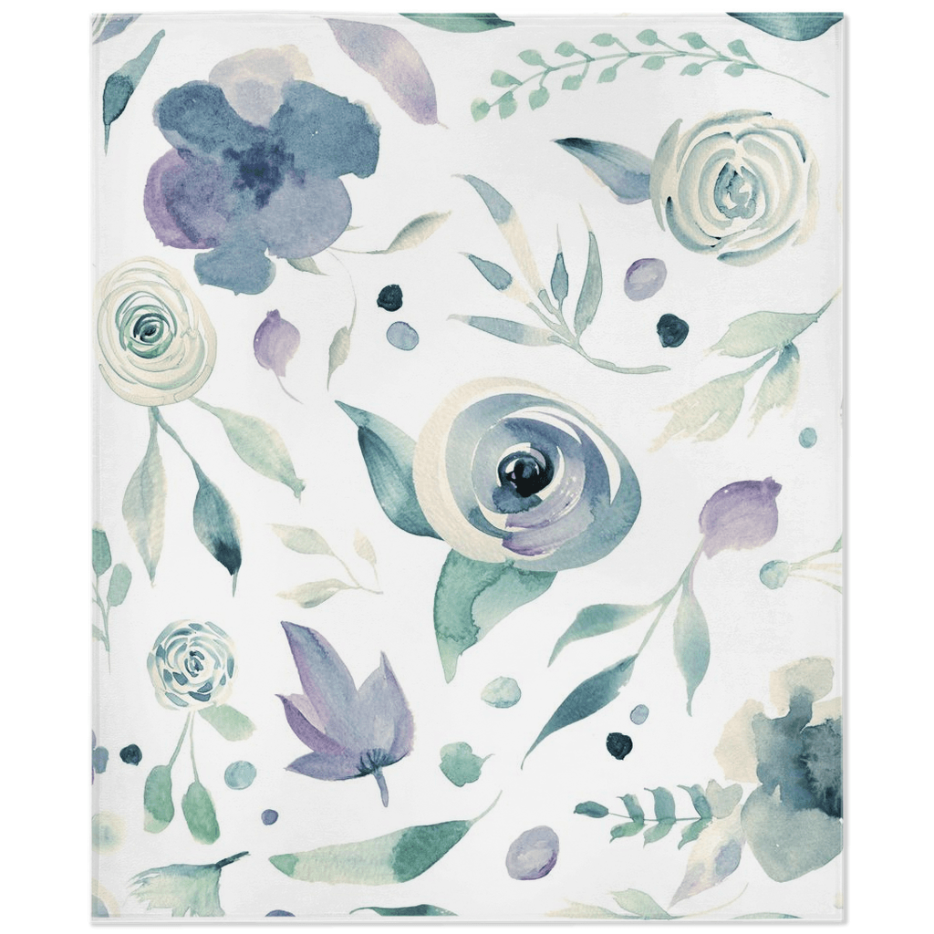 Watercolor Floral Minky Blankets - We Love Your Gift