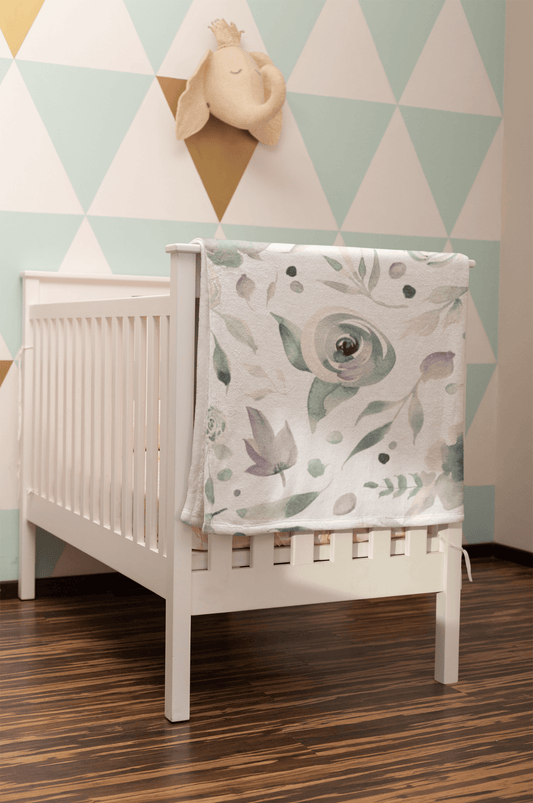 Watercolor Floral Minky Blankets - We Love Your Gift