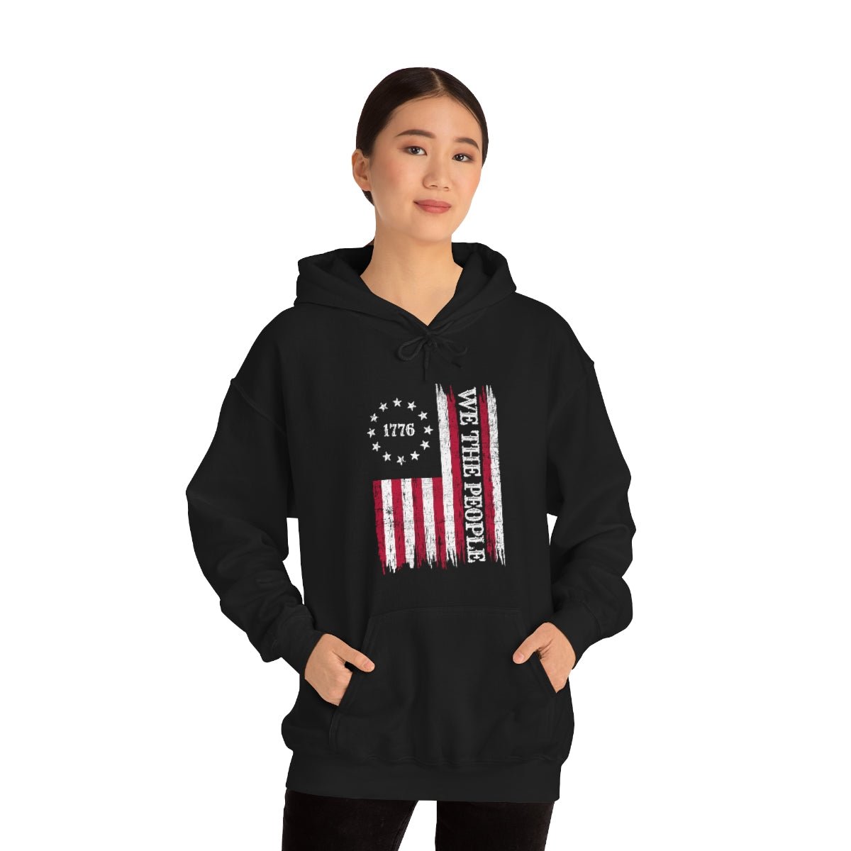 We the People Patriotic 4th of July Independence Day Flag Hoodie - We Love Your Gift