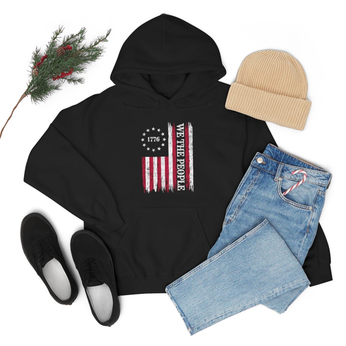 We the People Patriotic 4th of July Independence Day Flag Hoodie - We Love Your Gift