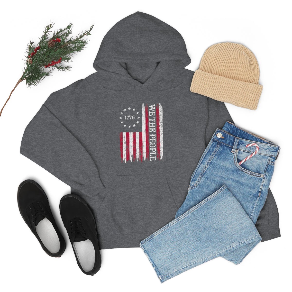 We the People Patriotic 4th of July Independence Day Flag Hoodie - We Love Your Gift