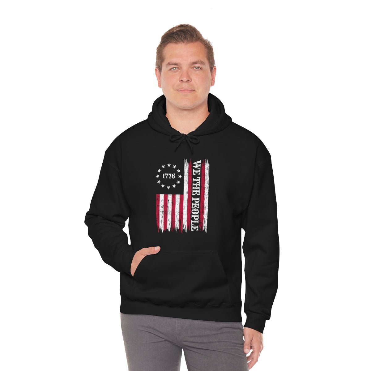 We the People Patriotic 4th of July Independence Day Flag Hoodie - We Love Your Gift