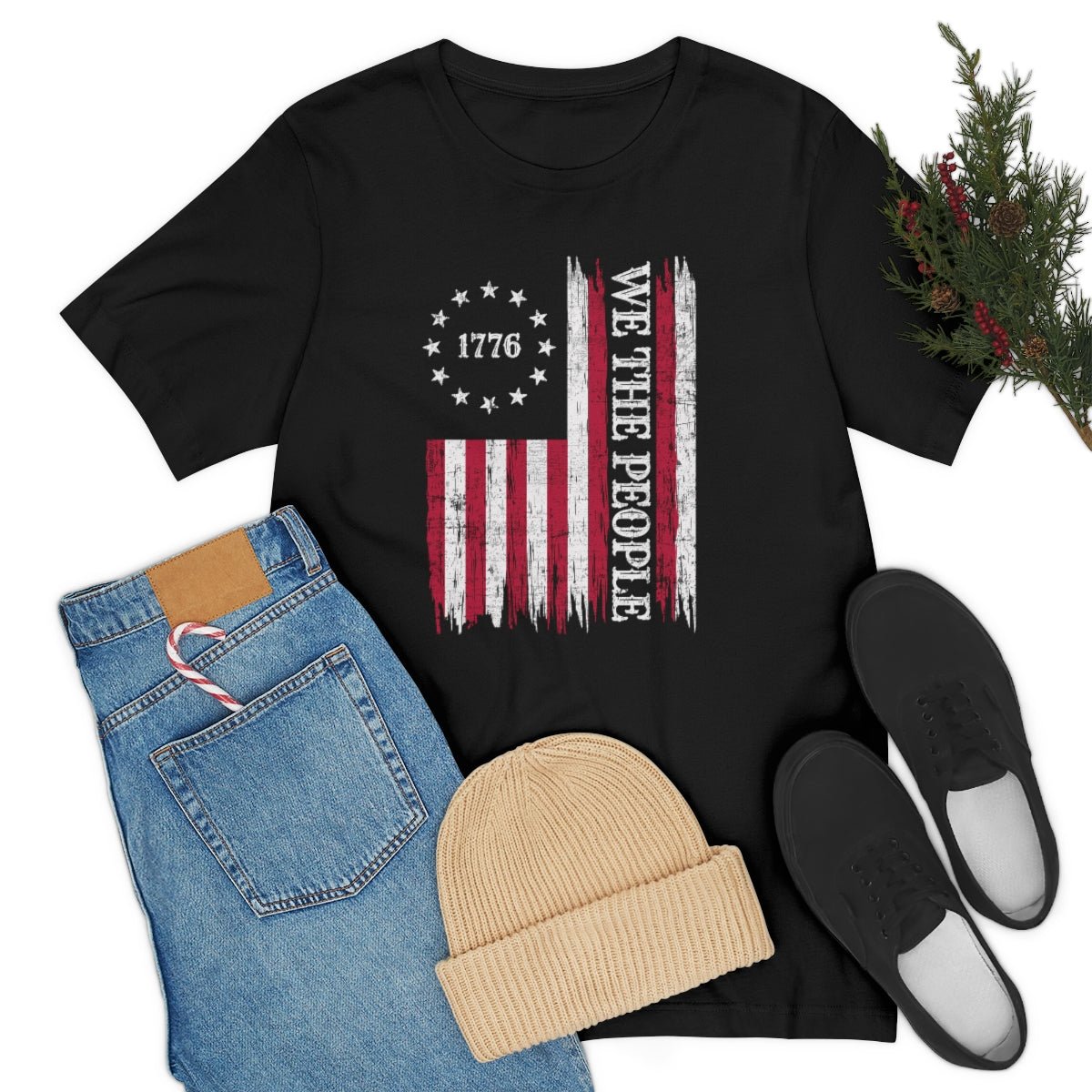 We the People Patriotic 4th of July Independence Day Flag Tshirt - We Love Your Gift