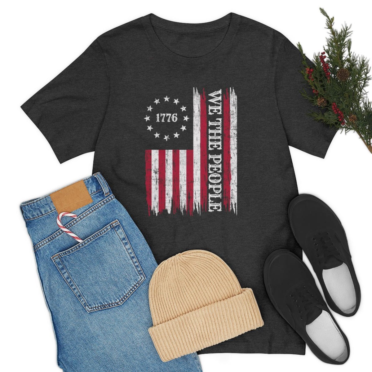 We the People Patriotic 4th of July Independence Day Flag Tshirt - We Love Your Gift