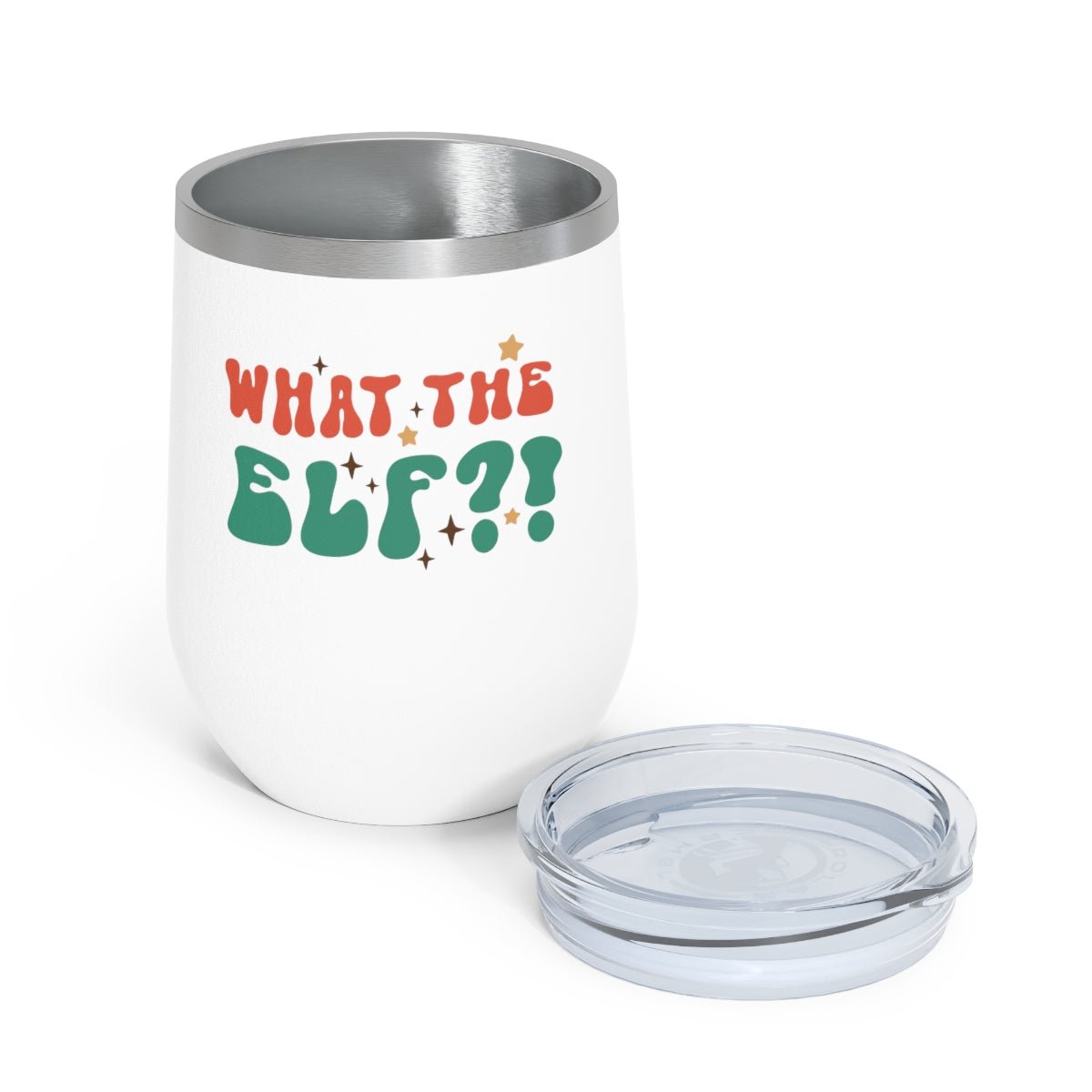 What the Elf?! - Holiday 12oz Insulated Wine Tumbler - We Love Your Gift