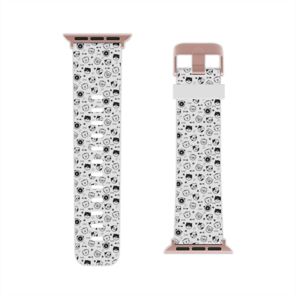 White Kitty Cat Apple Watch Band - We Love Your Gift