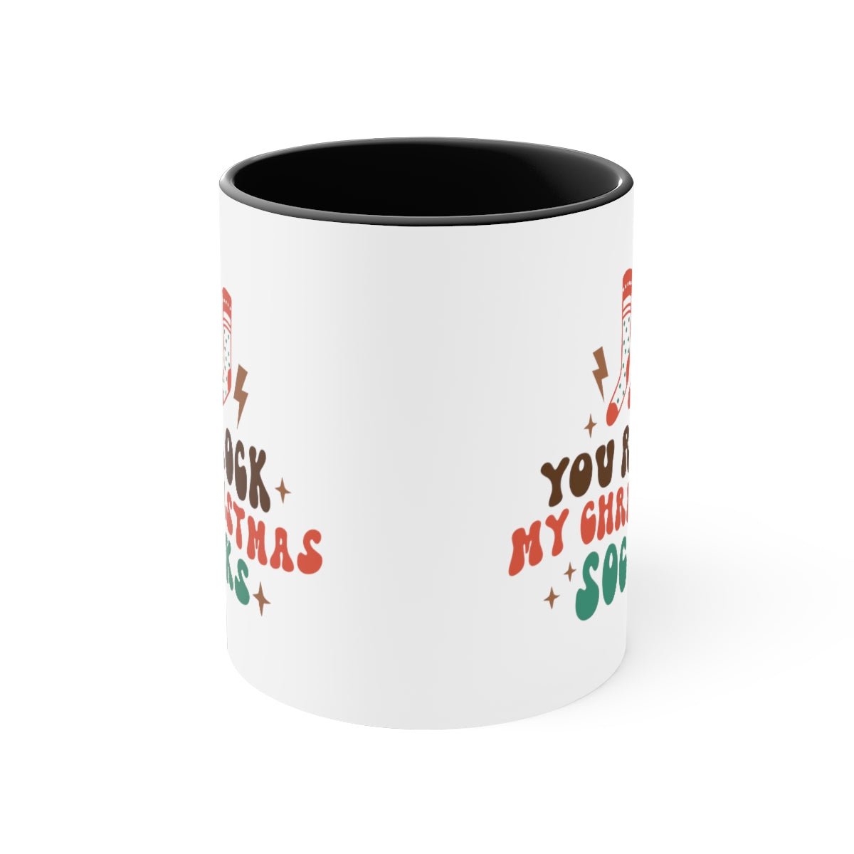 You Rock My Christmas Socks - Color Handled Funny Mug - We Love Your Gift