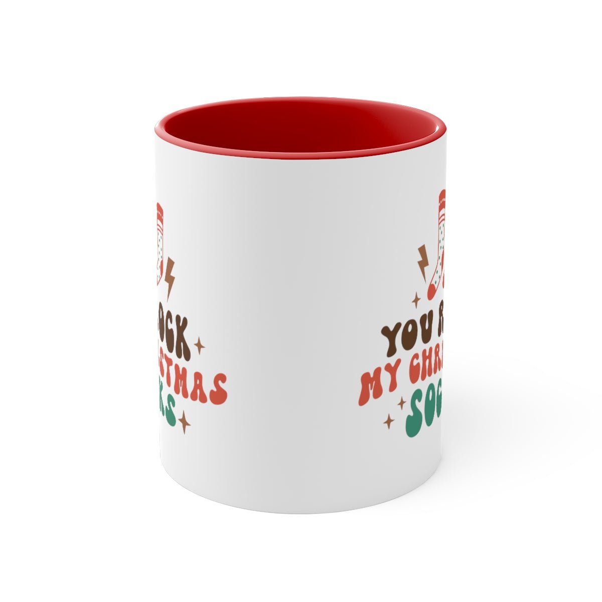 You Rock My Christmas Socks - Color Handled Funny Mug - We Love Your Gift